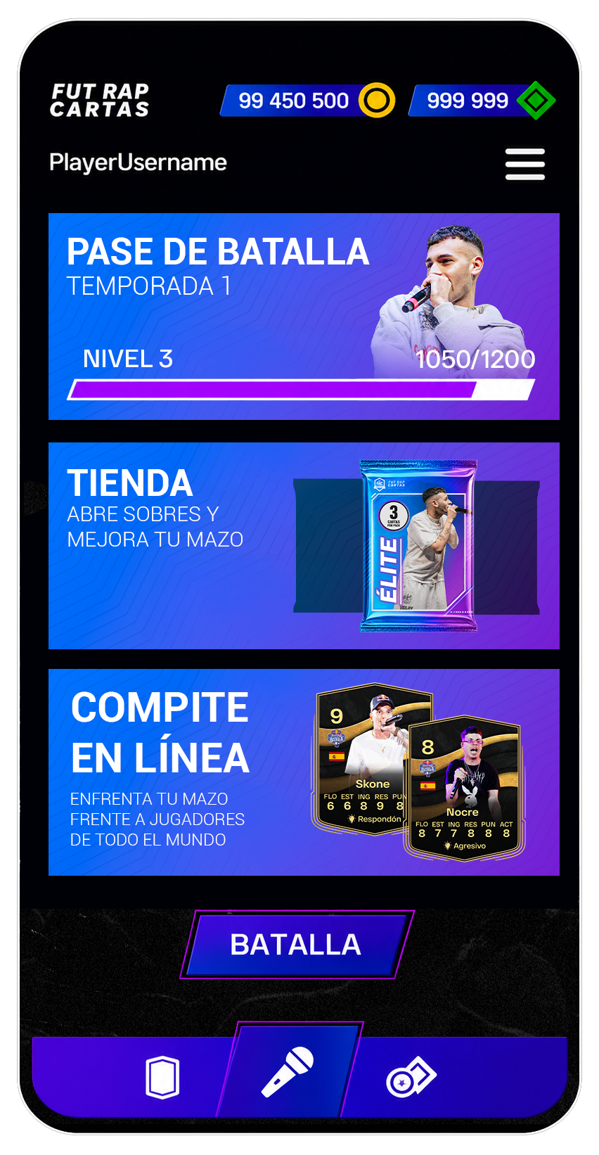 Vista previa de Fut Rap Cartas: Batalla online